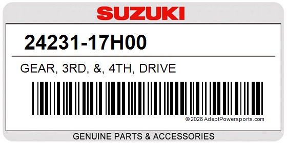 Suzuki 24231-17H00 Gear, 3Rd, &, 4Th, Drive