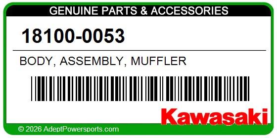 Kawasaki 18100-0053 Body, Assembly, Muffler