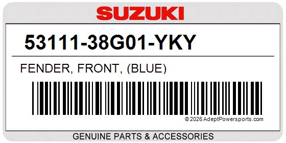 Suzuki 53111-38G01-YKY Fender, Front, (Blue)