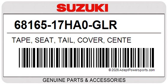 Suzuki 68165-17HA0-GLR Tape, Seat, Tail, Cover, Cente