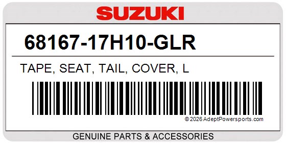 Suzuki 68167-17H10-GLR Tape, Seat, Tail, Cover, L