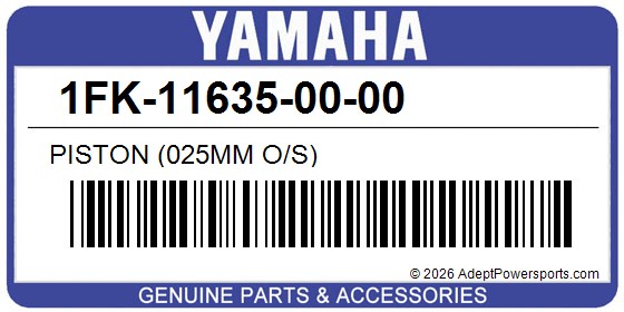 Yamaha 1FK-11635-00-00 Piston (025Mm O/S)