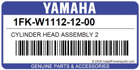 Yamaha 1FK-W1112-12-00 Cylinder Head Assembly 2