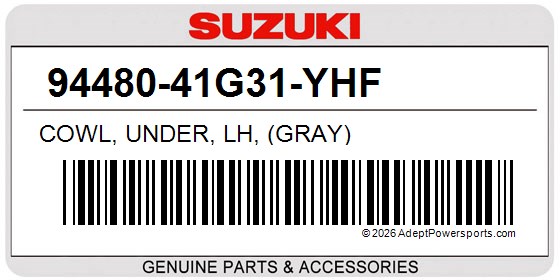 Suzuki 94480-41G31-YHF Cowl, Under, Lh, (Gray)