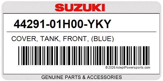 Suzuki 44291-01H00-YKY Cover, Tank, Front, (Blue)