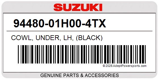 Suzuki 94480-01H00-4TX Cowl, Under, Lh, (Black)