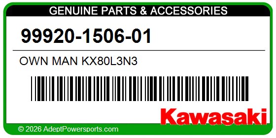 Kawasaki 99920-1506-01 Own Man Kx80l3n3