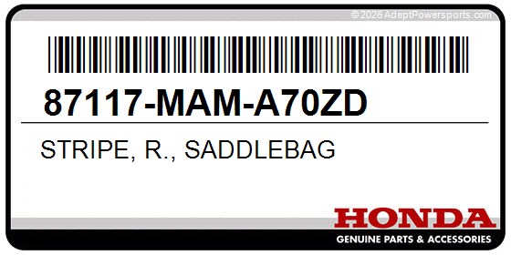 Honda 87117-MAM-A70ZD Stripe, R., Saddlebag
