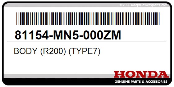 Honda 81154-MN5-000ZM Body (R200) (Type7)