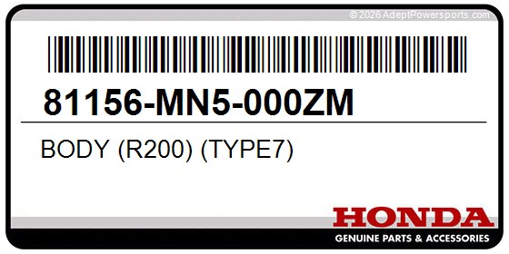 Honda 81156-MN5-000ZM Body (R200) (Type7)