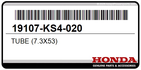 Honda 19107-KS4-020 Tube (7.3X53)