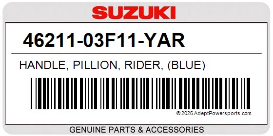 Suzuki 46211-03F11-YAR Handle, Pillion, Rider, (Blue)