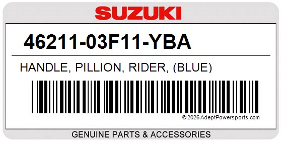 Suzuki 46211-03F11-YBA Handle, Pillion, Rider, (Blue)