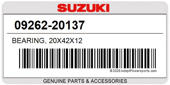 Suzuki 09262-20137 Bearing, 20X42x12