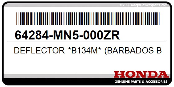 Honda 64284-MN5-000ZR Deflector *B134m* (Barbados Blue Metallic)