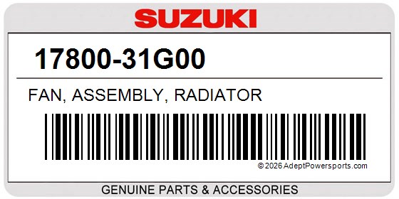 Suzuki 17800-31G00 Fan, Assembly, Radiator