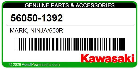 Kawasaki 56050-1392 Mark, Ninja/600R