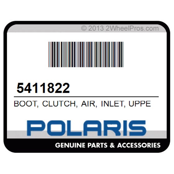 Polaris 5411822 Boot, Clutch, Air, Inlet, Upper