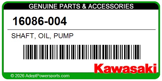 Kawasaki 16086-004 Shaft, Oil, Pump