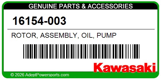 Kawasaki 16154-003 Rotor, Assembly, Oil, Pump