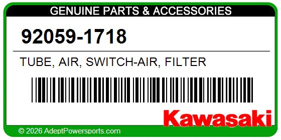 Kawasaki 92059-1718 Tube, Air, Switch-Air, Filter