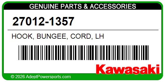 Kawasaki 27012-1357 Hook, Bungee, Cord, Lh