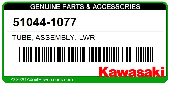 Kawasaki 51044-1077 Tube, Assembly, Lwr