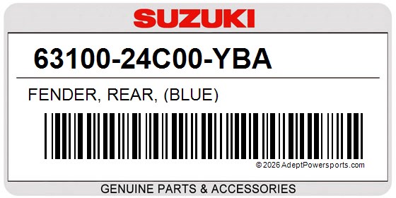 Suzuki 63100-24C00-YBA Fender, Rear, (Blue)