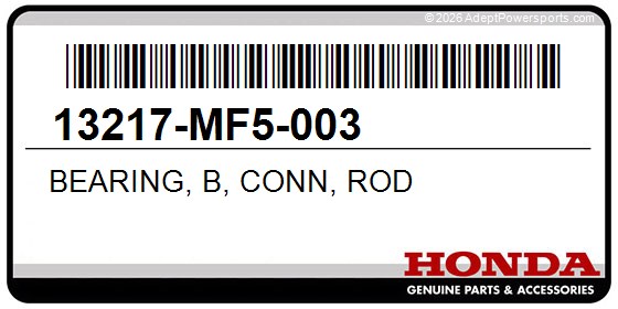 Honda 13217-MF5-003 Bearing, B, Conn, Rod