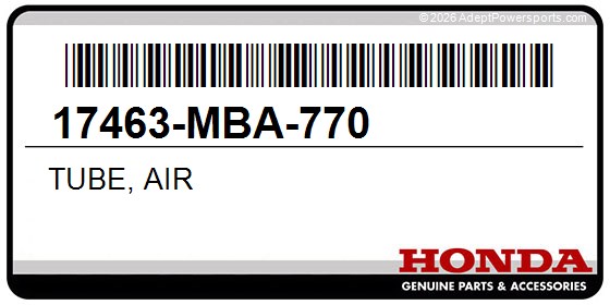Honda 17463-MBA-770 Tube, Air