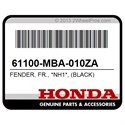 Honda 61100-MBA-010ZA Fender, Fr., *Nh1*, (Black)