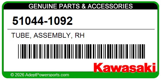 Kawasaki 51044-1092 Tube, Assembly, Rh