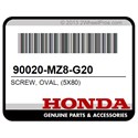 Honda 90020-MZ8-G20 Screw, Oval, (5X80)