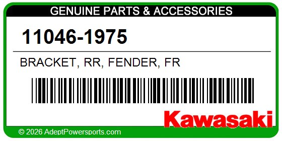 Kawasaki 11046-1975 Bracket, Rr, Fender, Fr