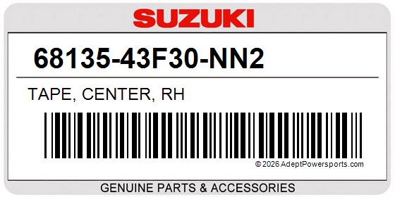 Suzuki 68135-43F30-NN2 Tape, Center, Rh