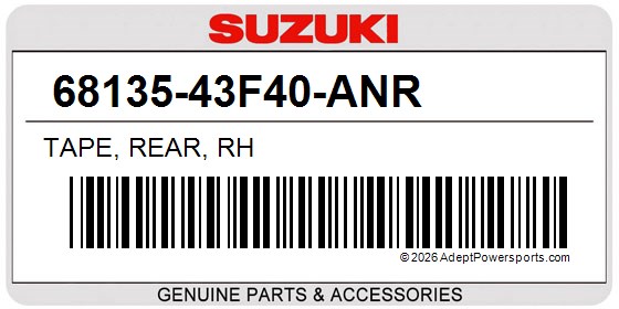 Suzuki 68135-43F40-ANR Tape, Rear, Rh