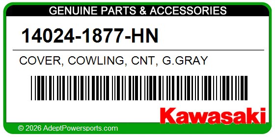 Kawasaki 14024-1877-HN Cover, Cowling, Cnt, G.Gray