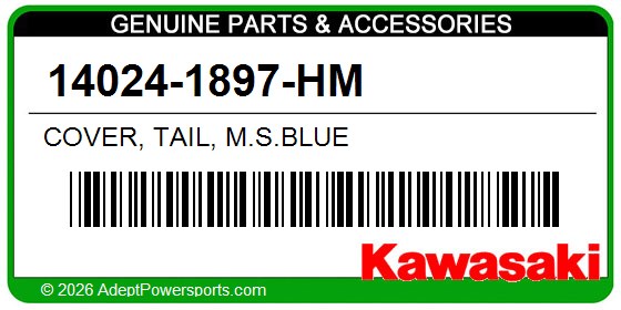 Kawasaki 14024-1897-HM Cover, Tail, M.S.Blue