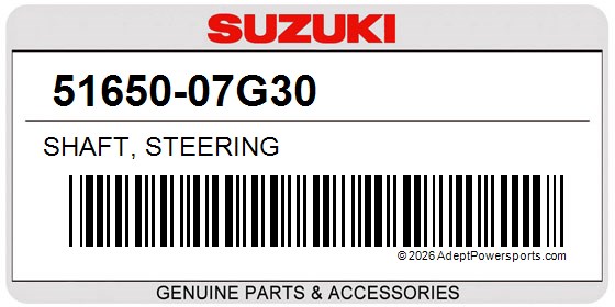 Suzuki 51650-07G30 Shaft, Steering