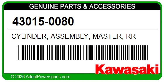 Kawasaki 43015-0080 Cylinder, Assembly, Master, Rr