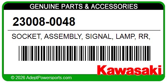 Kawasaki 23008-0048 Socket, Assembly, Signal, Lamp, Rr, Lh