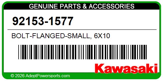 Kawasaki 92153-1577 Bolt-Flanged-Small, 6X10