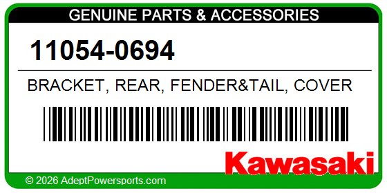 Kawasaki 11054-0694 Bracket, Rear, Fender&Tail, Cover