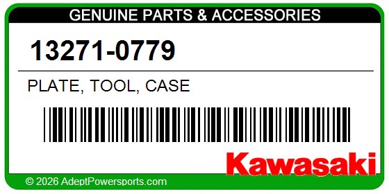 Kawasaki 13271-0779 Plate, Tool, Case