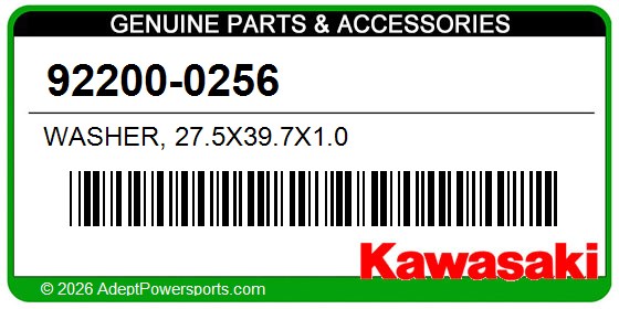 Kawasaki 92200-0256 Washer, 27.5X39.7X1.0