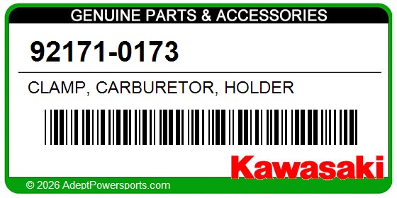 Kawasaki 92171-0173 Clamp, Carburetor, Holder