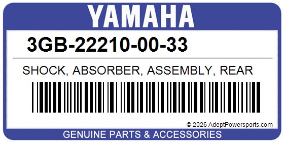 Yamaha 3GB-22210-00-33 Shock, Absorber, Assembly, Rear