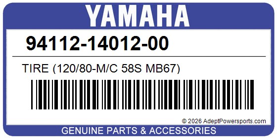 Yamaha 94112-14012-00 Tire (120/80-M/C 58S Mb67)