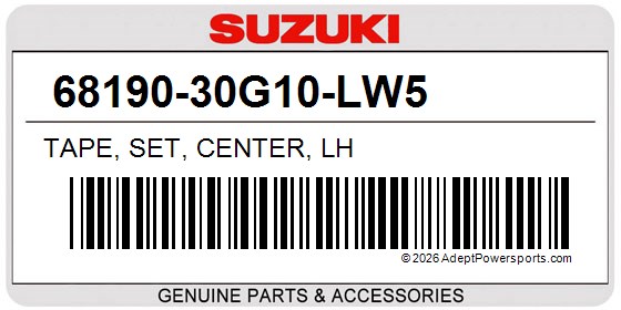 Suzuki 68190-30G10-LW5 Tape, Set, Center, Lh