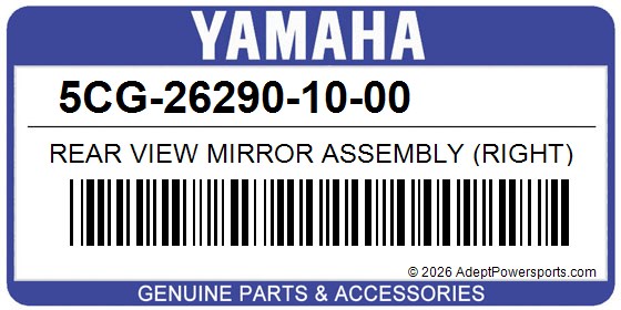 Yamaha 5CG-26290-10-00 Rear View Mirror Assembly (Right)